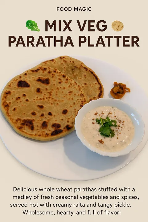 Mix Veg Paratha Platter
